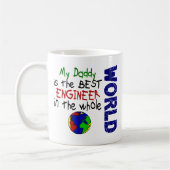 Beste ingenieur in wereld 2 (papa) koffiemok (Links)