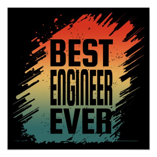 BESTE INGENIEUR Ooit Perfect Poster (Voorkant)