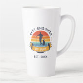 Beste ingenieur van de marinedag Golf Fan Latte Mok (Rechts)