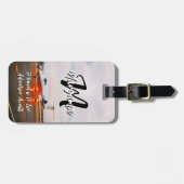 Beste initiële naam | Waterdichte Reis Monogram Bagagelabel (Voorkant horizontaal)