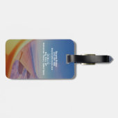 Beste initiële naam | Waterdichte Reis Monogram Bagagelabel (Achterkant horizontaal)