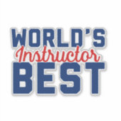 Beste instructeur van de wereld sticker (Voorkant)