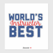 Beste instructeur van de wereld sticker (Vel)