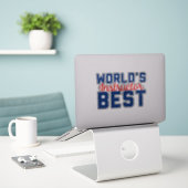 Beste instructeur van de wereld sticker (Laptop op bureau)