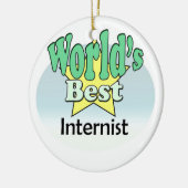 Beste internist ter wereld keramisch ornament (Links)
