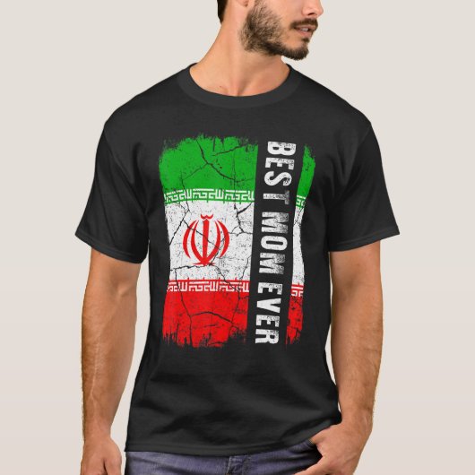 Beste Iraanse mam ooit Iran vlag Moederdag T-shirt (Voorkant)