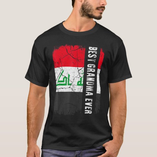 Beste Irakezen, grootmoeder ooit Iraakse vlag Moed T-shirt (Voorkant)