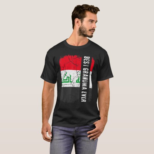 Beste Irakezen, grootmoeder ooit Iraakse vlag Moed T-shirt (Voorkant volledig)