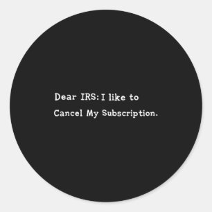 Beste IRS Grappig Tax Season Accounting Meme Sarca Ronde Sticker