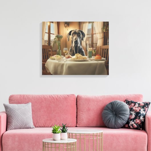 "Beste Italiaans diner" Canvas Afdruk (Insitu (Woonkamer))