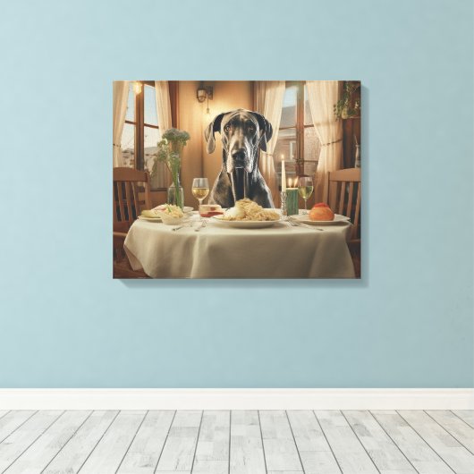 "Beste Italiaans diner" Canvas Afdruk (Insitu (Houten vloer))