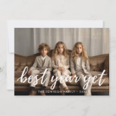 Beste jaar, maar Calligrafie Foto wit type Feestdagenkaart (Voorkant)