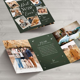 Beste Jaar ooit! Collage voor fotoscrapbook Drieluik Wenskaart