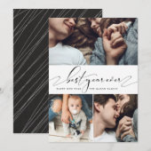 Beste jaar ooit, drie fotocollage, nieuwjaarskaart feestdagenkaart (Voorkant / Achterkant)