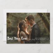 Beste Jaar Ooit Elegante Paar Vakantie Kaart (Voorkant)