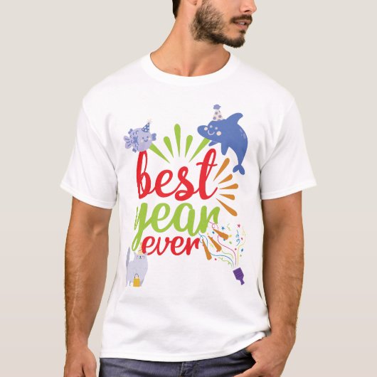 Beste jaar ooit feestbeesten t-shirt (Voorkant)