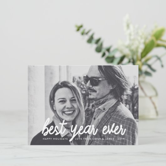 Beste jaar ooit feestdagenkaart (Staand voorkant)