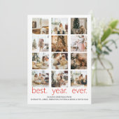 Beste jaar ooit foto Kerstmis gepersonaliseerd Feestdagenkaart (Staand voorkant)