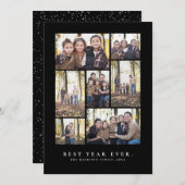 Beste jaar ooit fotocollage Nieuwjaar Feestdagenkaart (Voorkant / Achterkant)