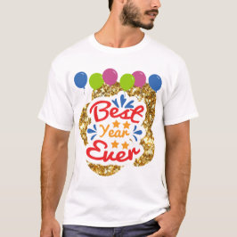 Beste Jaar Ooit Gouden Sparkle Ballonnen T-shirt