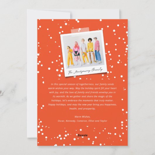 Beste Jaar Ooit Handgeschreven Modern Schrift Foto Feestdagenkaart (Achterkant)