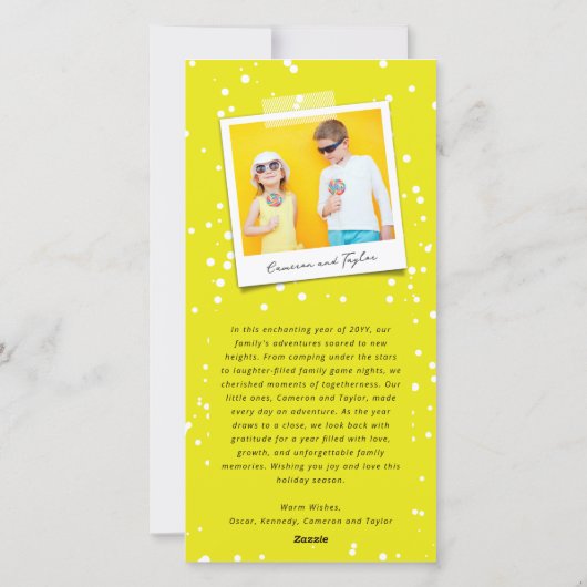 Beste jaar ooit handschrift script moderne foto feestdagenkaart (Achterkant)