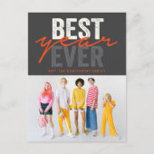 Beste jaar ooit handschrift script moderne foto feestdagenkaart (Voorkant)