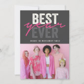 Beste jaar ooit handschrift script moderne foto feestdagenkaart (Voorkant)