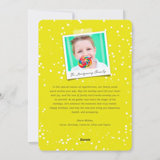 Beste jaar ooit handschrift script moderne foto feestdagenkaart (Achterkant)