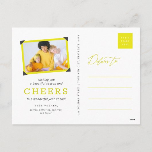 Beste jaar ooit handschrift script moderne foto feestdagenkaart (Achterkant)