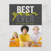 Beste jaar ooit handschrift script moderne foto feestdagenkaart (Voorkant)