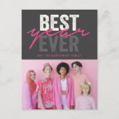 Beste jaar ooit handschrift script moderne foto feestdagenkaart (Voorkant)