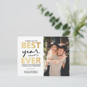 Beste jaar ooit | Happy New Year-foto Feestdagenkaart (Staand voorkant)