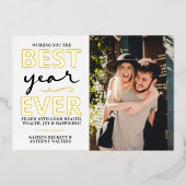 Beste jaar ooit | Happy New Year Photo Real Folie Feestdagenkaart (Voorkant)