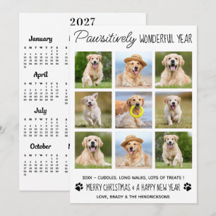 Beste Jaar Ooit Hond Dieren Foto Collage 2027 Kale Feestdagenkaart