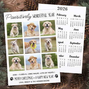 Beste Jaar Ooit Hond Pet Fotocollage 2025 Kalender Feestdagenkaart