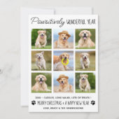 Beste Jaar Ooit Hond Pet Fotocollage 2025 Kalender Feestdagenkaart (Voorkant)