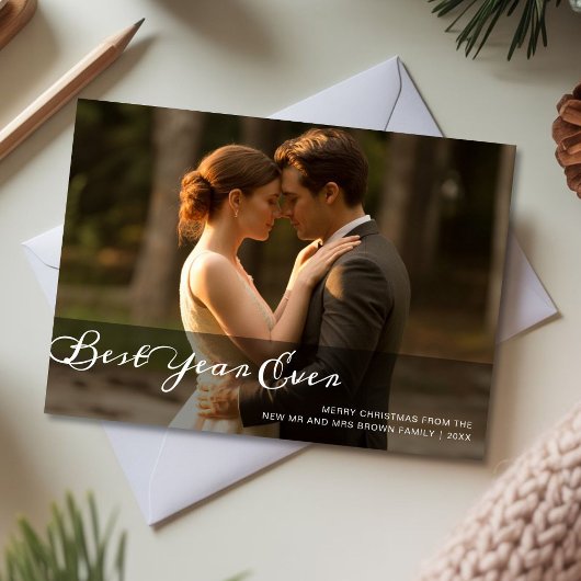 Beste Jaar Ooit Minimalistisch Kerstkaart voor Kop