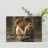 Beste Jaar Ooit Minimalistisch Kerstkaart voor Kop (Staand voorkant)