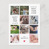 Beste Jaar ooit Moderne Familie Fotocollage Feestdagenkaart (Voorkant)