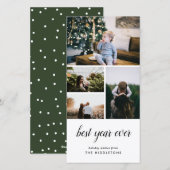 Beste jaar ooit | Nieuw jaar | Typografie-foto Feestdagenkaart (Voorkant / Achterkant)