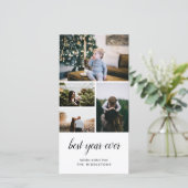 Beste jaar ooit | Nieuw jaar | Typografie-foto Feestdagenkaart (Staand voorkant)