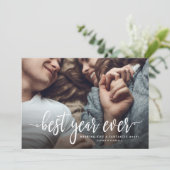 Beste Jaar Ooit Nieuwjaar Vakantiefoto Feestdagenkaart (Staand voorkant)