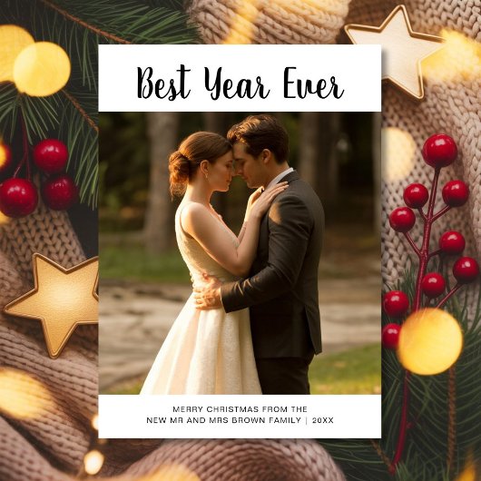 Beste jaar ooit speelse vakantie paar Kaart