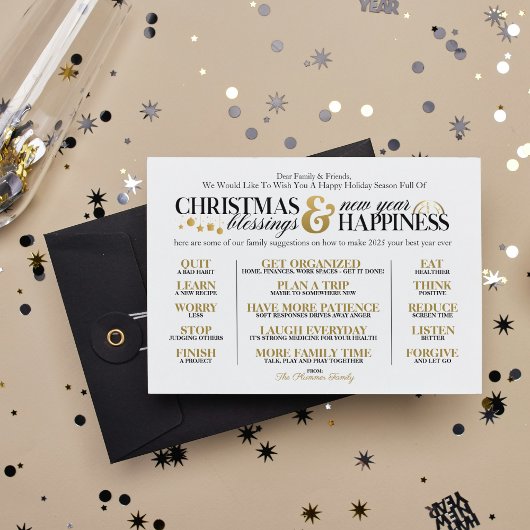 Beste jaar ooit vakantie en nieuwjaarskaart kaart