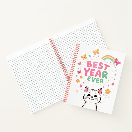 Beste jaar ooit, vrolijk & opbeurend ontwerp notitieboek (Binnen)