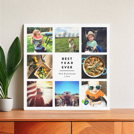Beste jaar van het instagram Foto Collage Canvas Afdruk