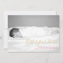 Beste jaar van nieuwjaarsdag Foto-kaart Feestdagenkaart