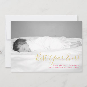 Beste jaar van nieuwjaarsdag Foto-kaart Feestdagenkaart