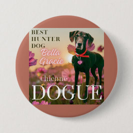 beste jager hond riboon ronde button 7,6 cm